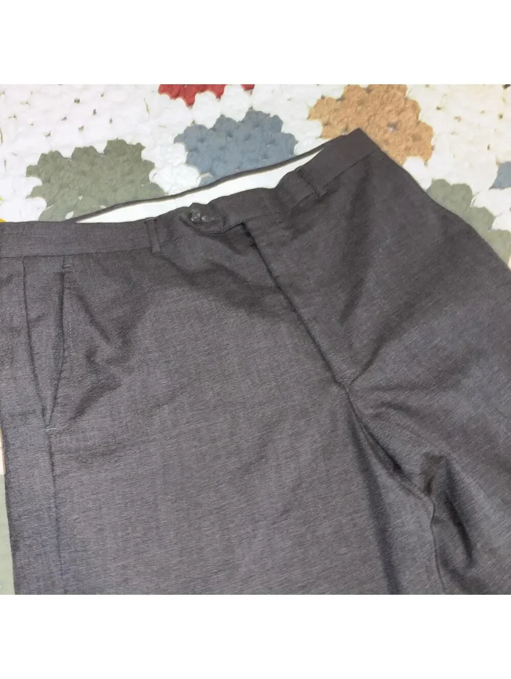 Stafford 100% Worsted Wool $120 Men’s Size 34 x 30 Black Wool Dress Pants Work - Picture 6 of 9